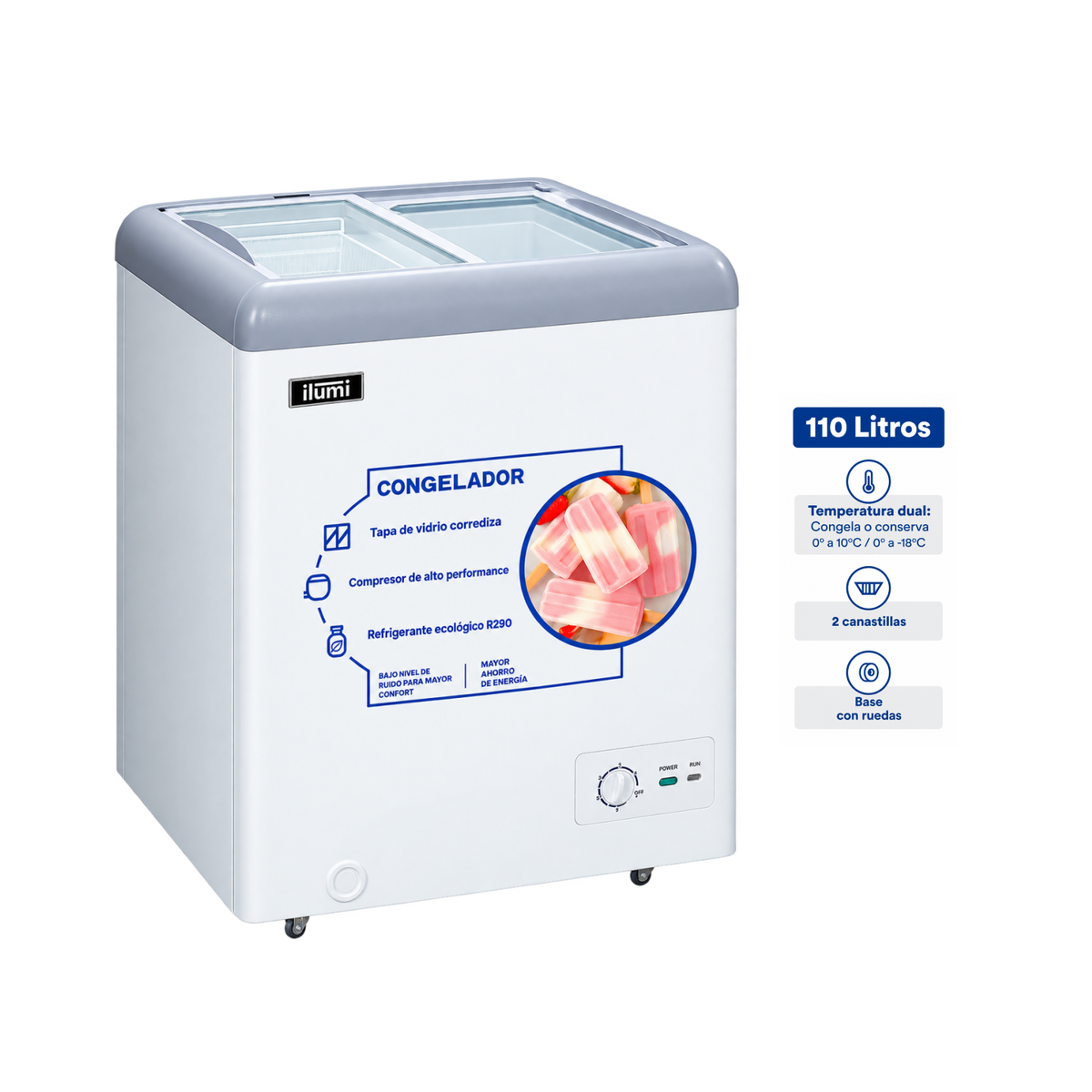 Congeladora Ilumi TF-1100 100 LT.