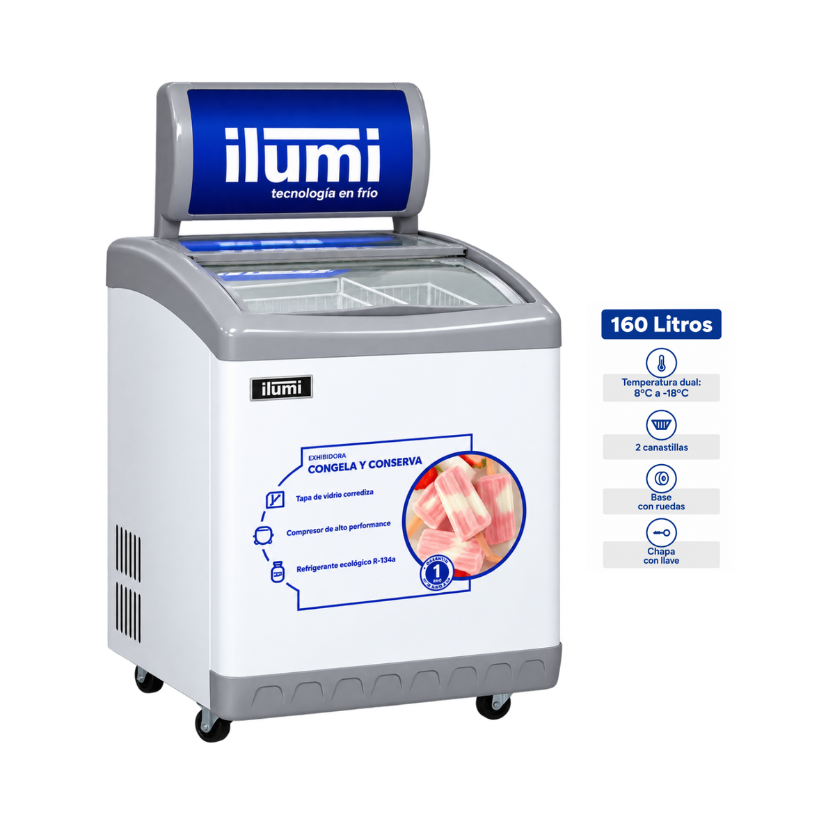 Congeladora Ilumi TF-1600 160 LT.
