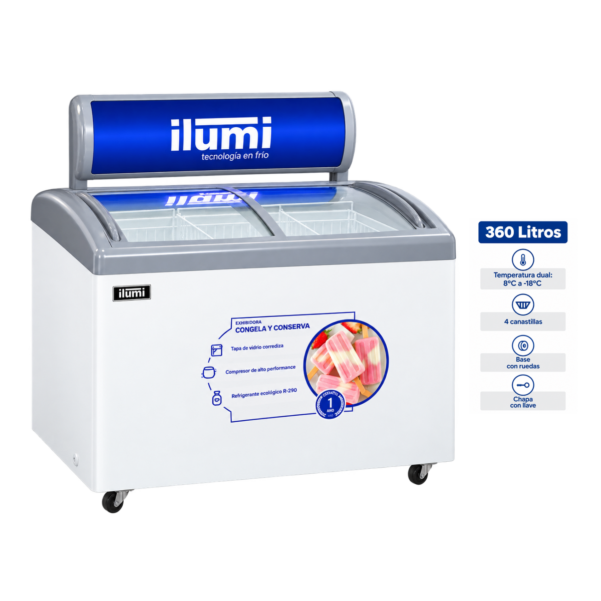 Congeladora Ilumi TF-3600 360 LT.